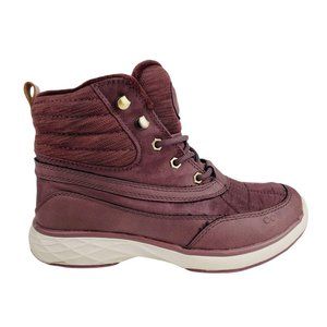 Ryka Leanna Lace-Up Ankle Wine Boots 6.5  M